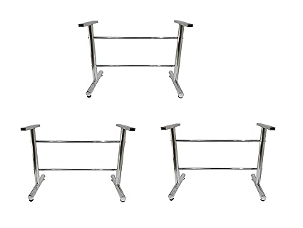 SALON CHAIR Steel Modular Furniture Folding Table Frame for Dining, Restaurant Table Frame or for More Purposes Heavy Duty Steel Frame (Best for Study or Dining Purpose) (Size: 3 ft.) Pack of 3PC
