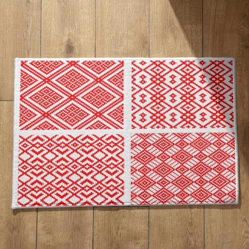 Tapis entrée extérieur rétro géométrique CEVAN de 50x80cm - 2