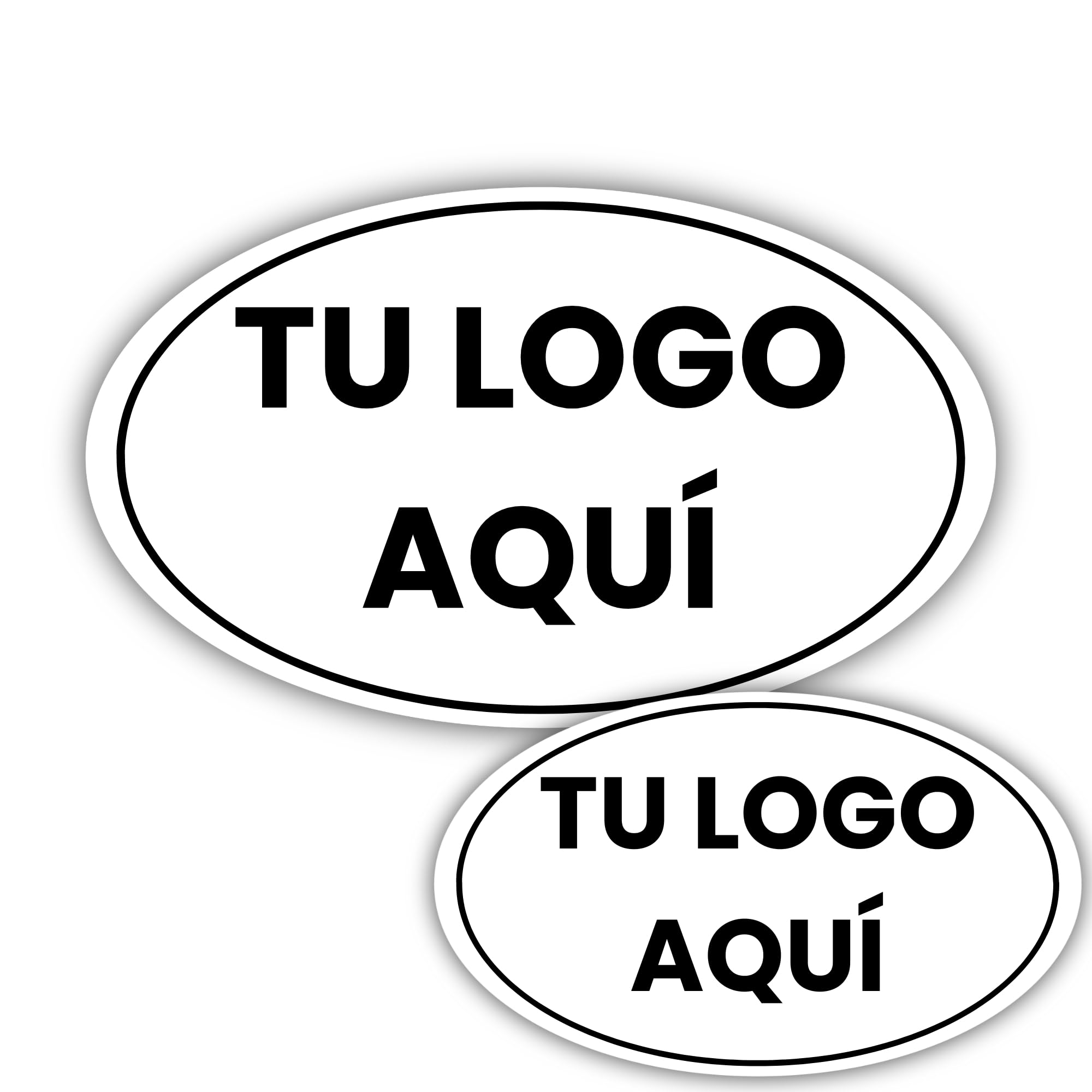 100 Etiquetas Adhesivas Personalizadas - Pegatinas Personalizadas - Etiquetas Corporativas con Logotipo - Pegatina Personalizada - Adhesivos para Branding, Packaging (Ovalado, 8,5x5,x5 cm)