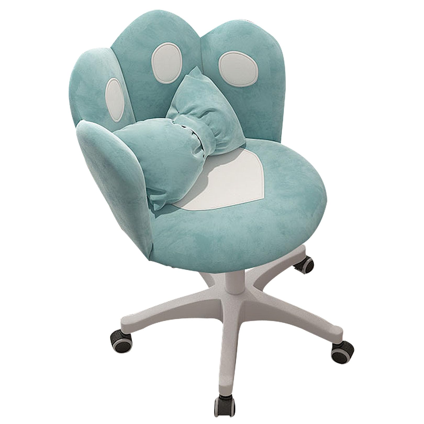 Chaise de bureau ergonomique velours rose pour un coin coiffeuse