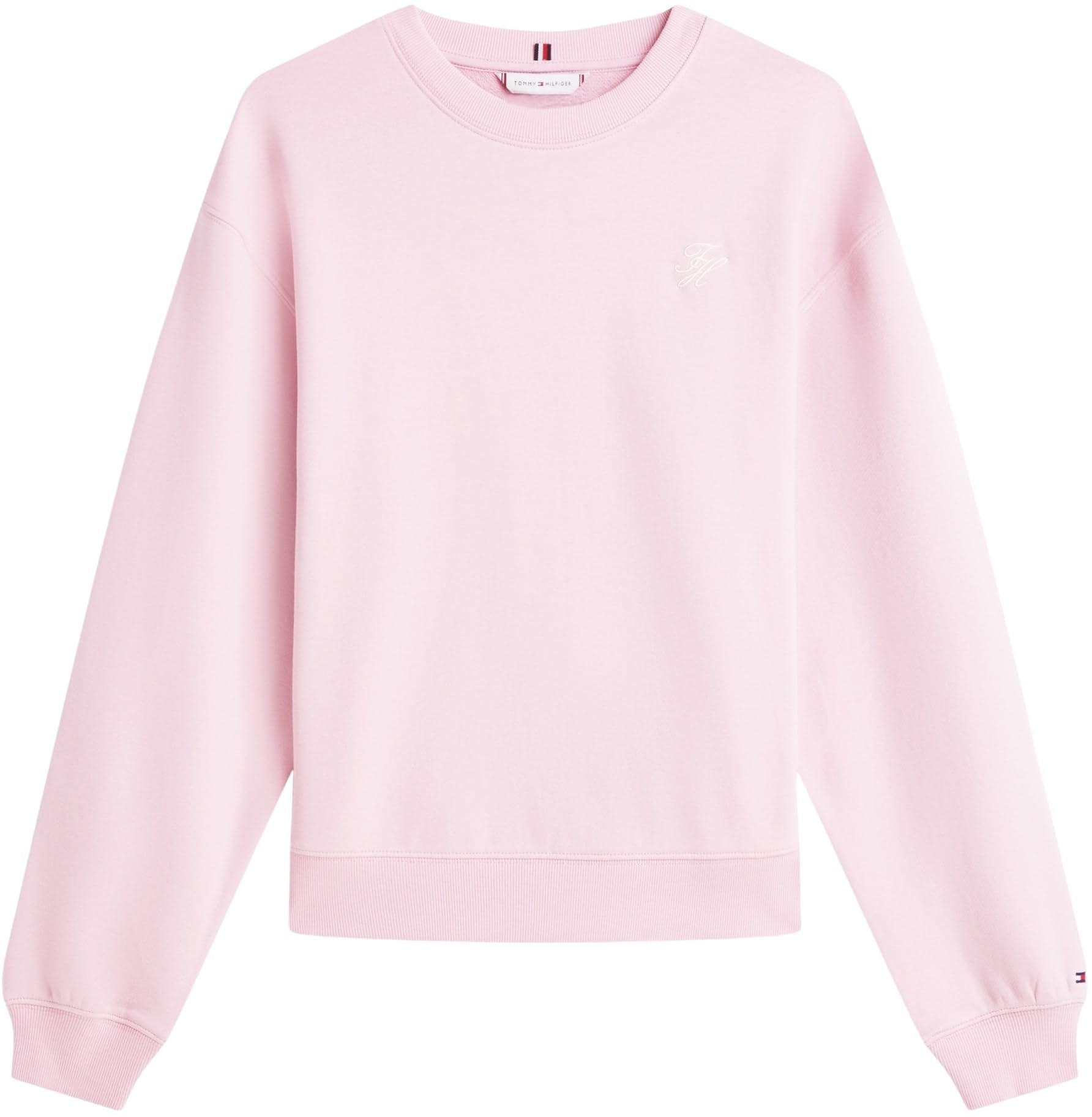 Tommy Hilfiger Damen Th Script Reg Terry Swtshrt Ww0ww49418 Pullover-Sweatshirt (1er Pack)