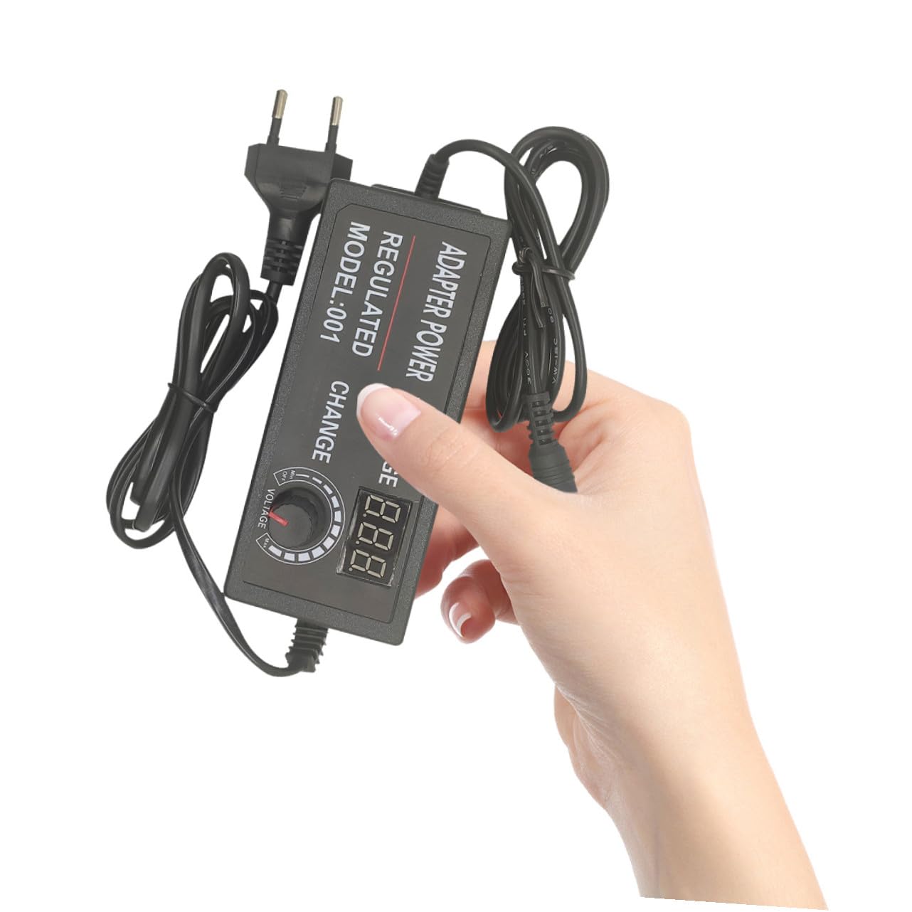Adattatore di Alimentazione 72w 9-24v 3a Regolabile per Striscia LED con Schermo Digitale Spina UE Alimentatore per Dispositivi Elettronici