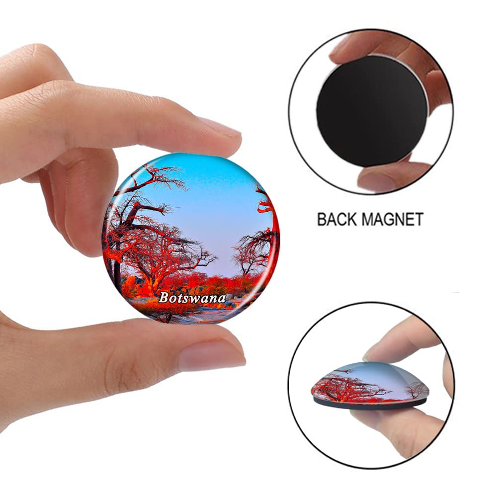 Magnete Frigorifero Botswana A Forma Di Cuore: Souvenir In Vetro Decorativo Da Viaggio - 2