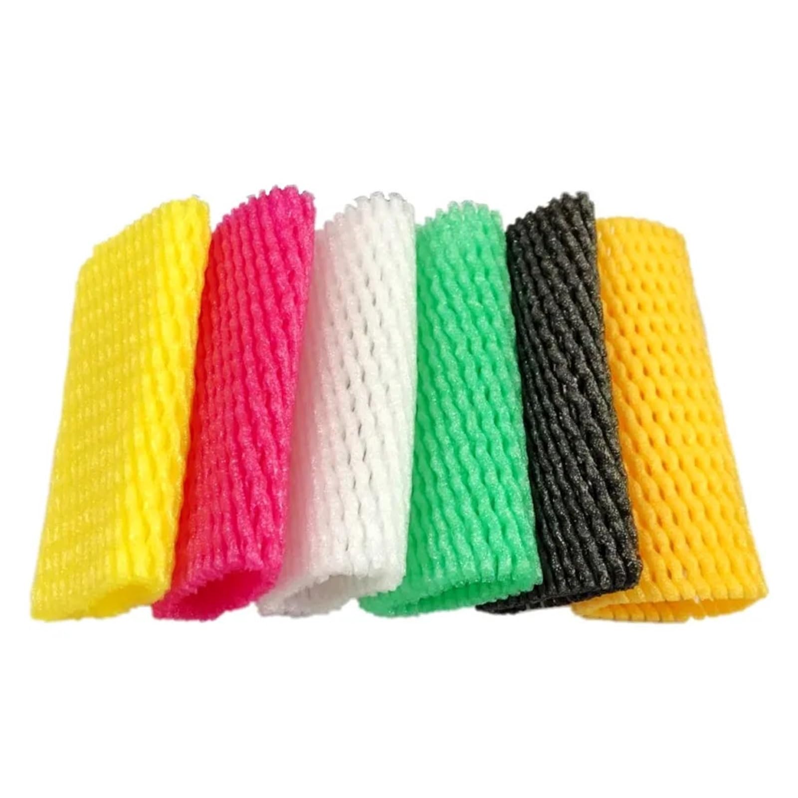 Bolsas de malla reutilizables para frutas y verduras, embalaje protector para artículos frágiles, bolsas de transporte a prueba de golpes con acolchado de espuma (azul, 13 x 6 cm)