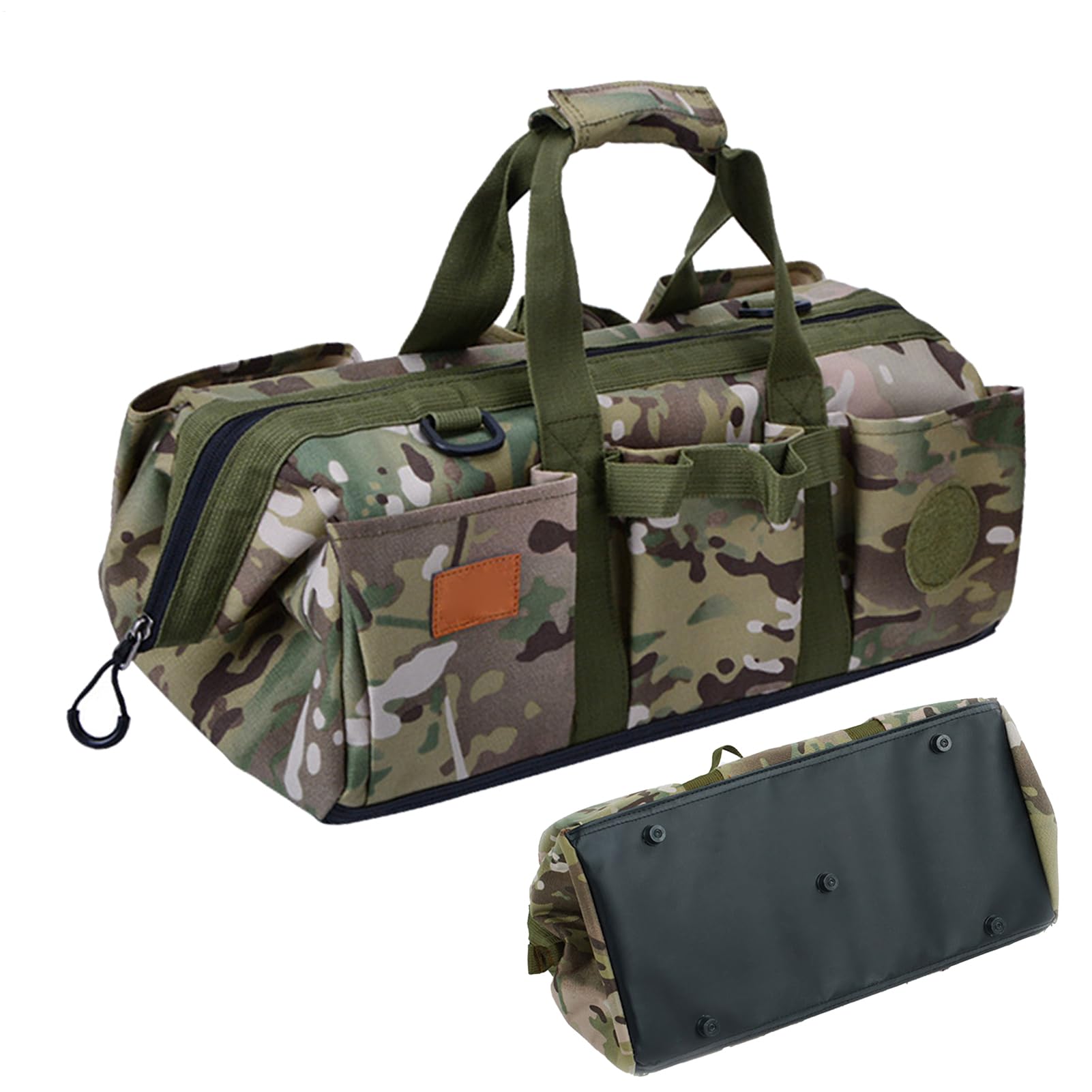 Rangement pour piquets de tente - Conteneur de piquets avec plaque de séparation, support pour piquets de terre, pour auvent extérieur, clôture, patio, jardin, camping, randonnée, pelouse, paysage