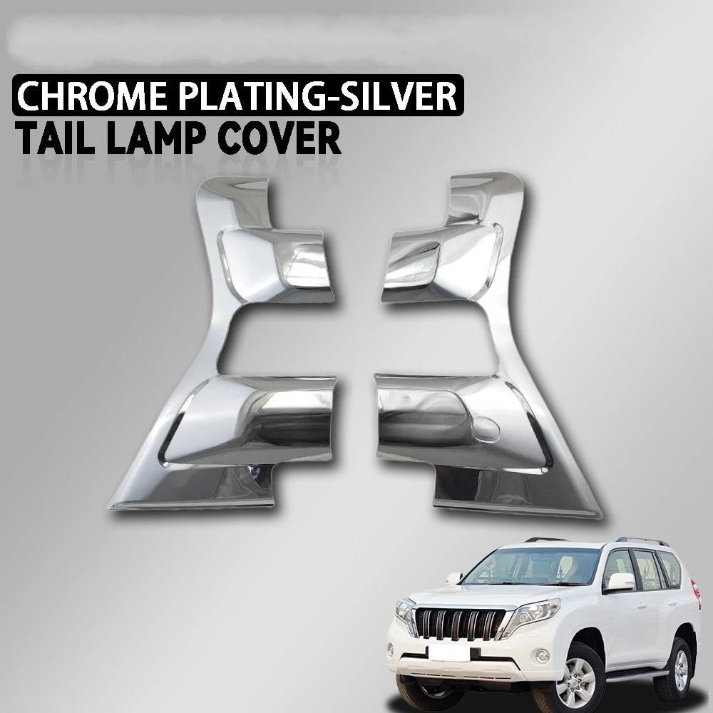 Cubierta Marco Cubierta De Luz Trasera Coche Plateada Cromada Abs Para Toyota Para Land Para Cruiser Para Prado Fj150 2015-2017 Accesorio Funda