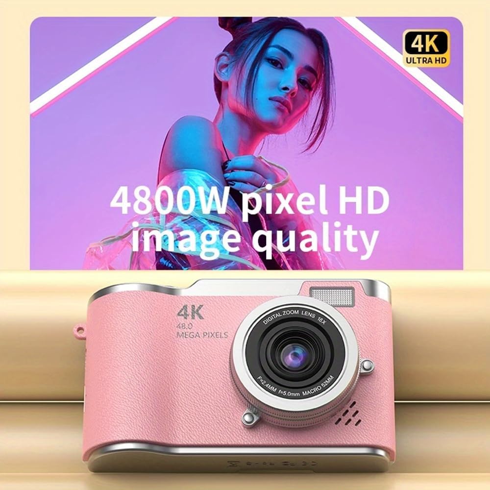 2026 Upgraded 4K HD Digital Camera, 48MP Compact Portable Retro Camera for Photography & Travel, Ideal for Beginners Students, camaras fotograficas