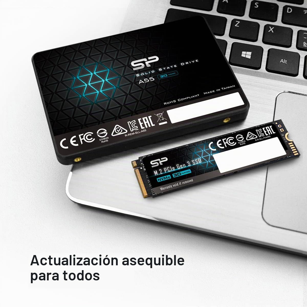 Silicon Power SSD 2TB 3D NAND A55 SLC Cache Performance Boost 2.5