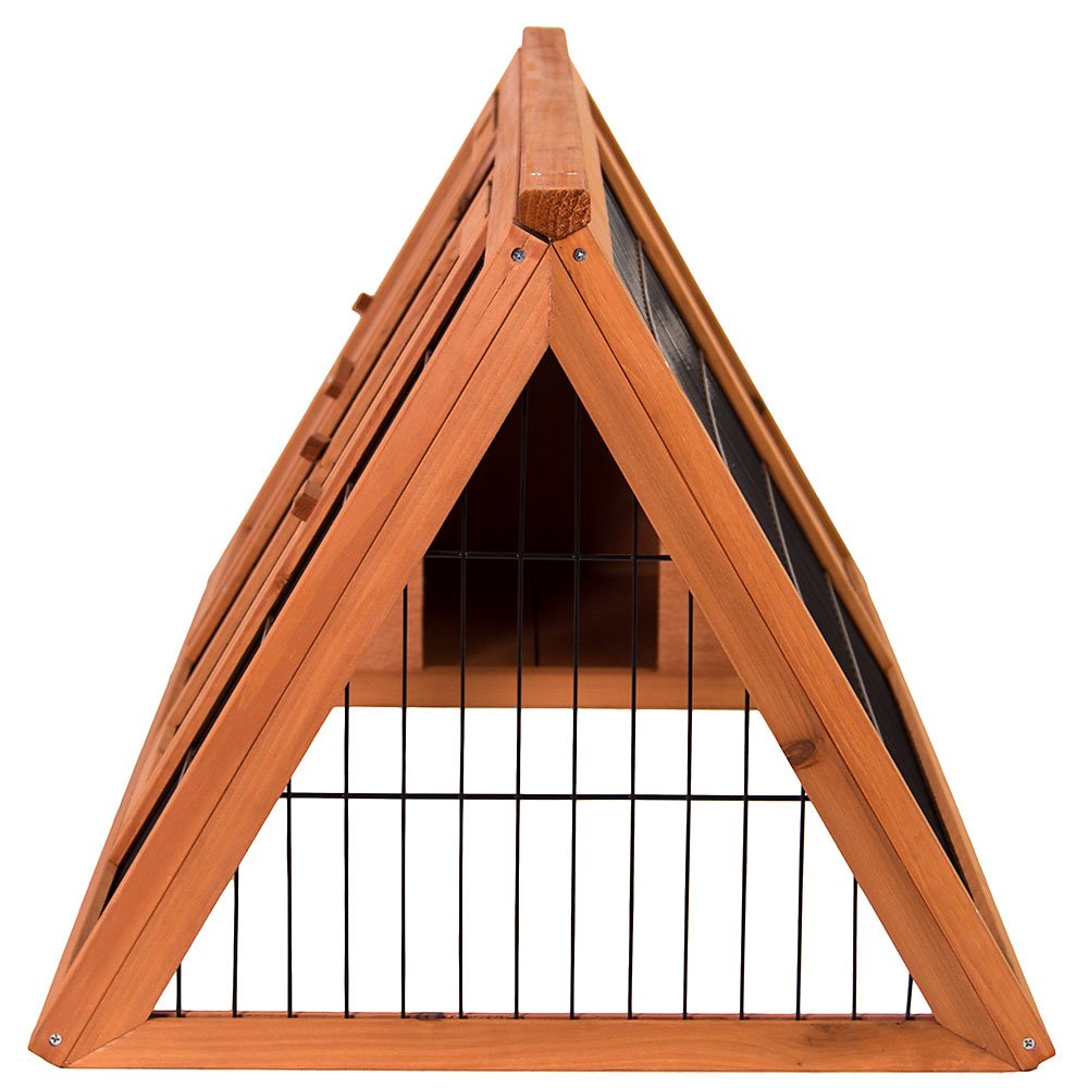 Conigliera In Legno Triangolare Home Discount - Gabbia Per Conigli E Porcellini D'India, Dimensione L