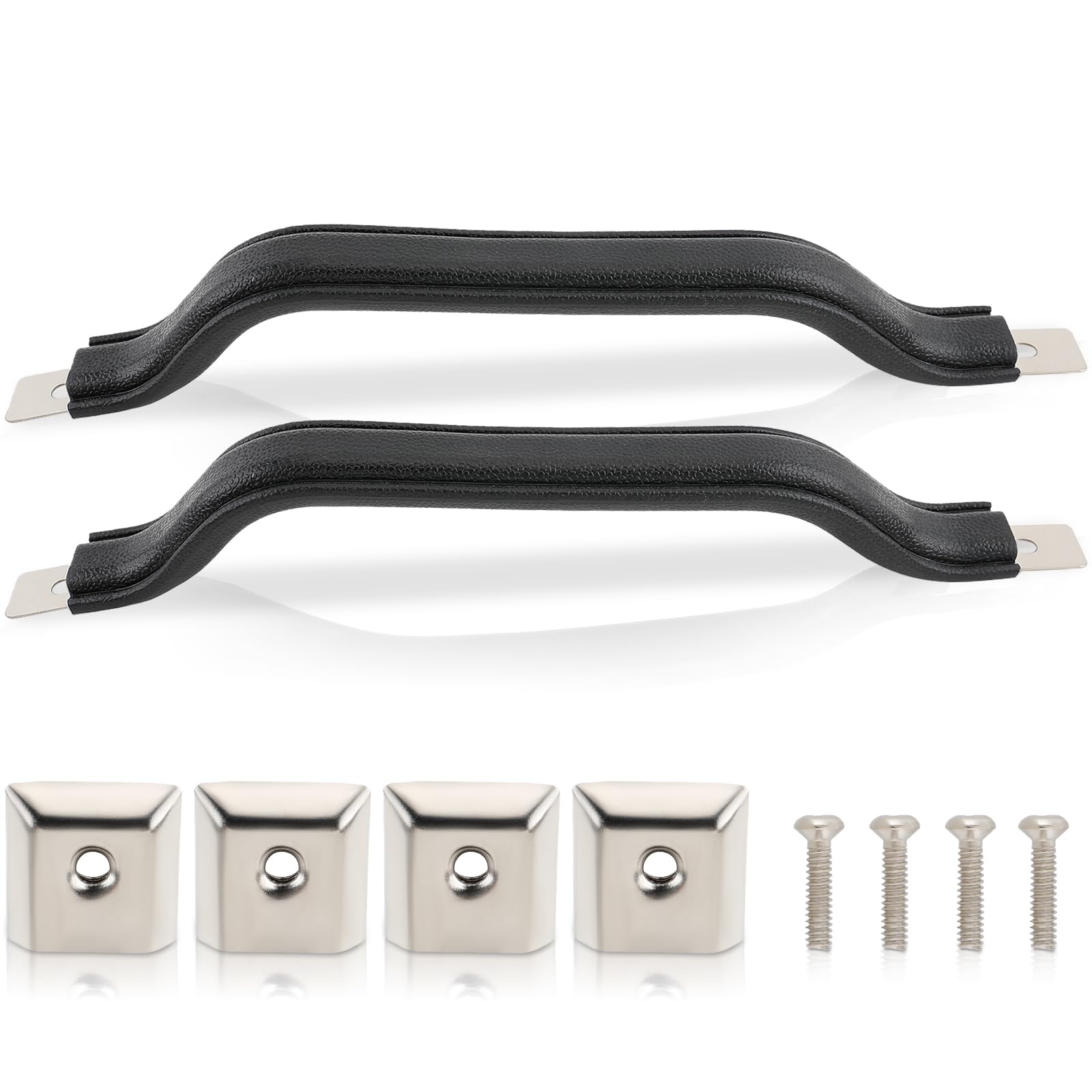 55009801K Interior Door Handle Pull Strap Kit Black Front Left Driver and Right Passenger Side Compatible with Jeep Wrangler YJ 1987-1995 Pack of 2