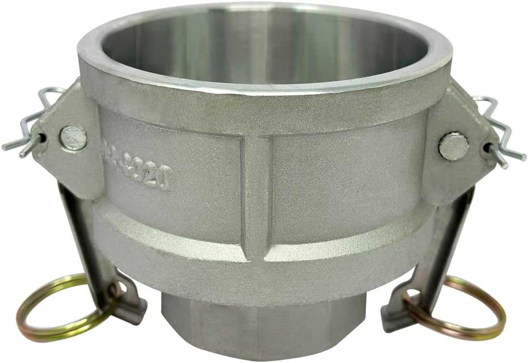 Gloxco Aluminum Type DR Cam and Groove Fitting Reducer, 3" Female Camlock x 2" Female NPT (CAM-3020-DR-AL)