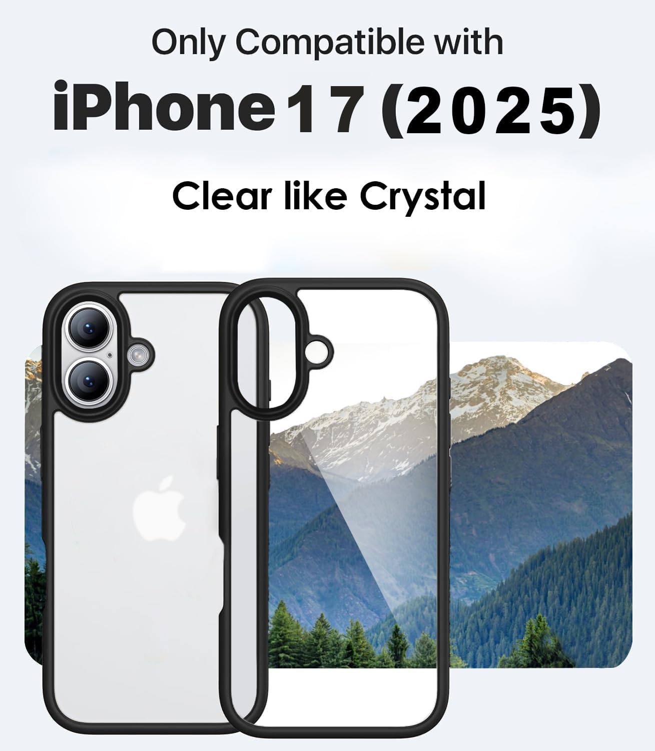 EGOTUDE for iPhone 17 Case, Polycarbonate Hard Back Cover, Anti-Yellowing Clear Transparent — Amazon image 2
