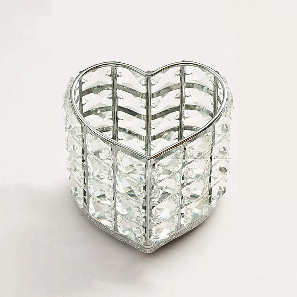 Crystal Makeup Brush Storage Tube Eyebrow Pencil Makeup Organizer Cosmetic Brush Storage Bucket Bead Jewelry Storage Box (Color : Style 1 Size: 12 * 10 * 12cm) (Style 2 Size: 12 * 10 * 12cm)