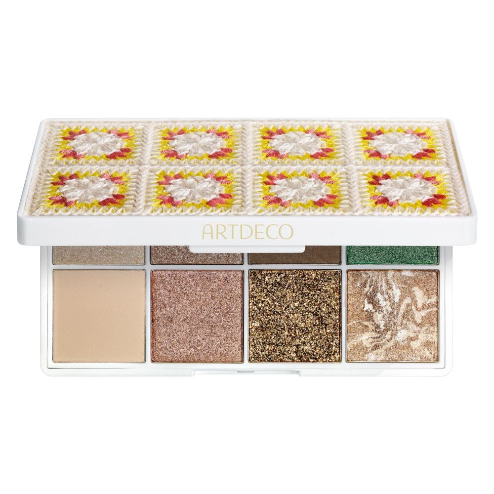 ARTDECO Eyelights Palette – 8 Puderlidschatten mit intensiver Deckkraft – Hochpigmentierte Farben für vielseitige Looks - 1 x 1 Stck.