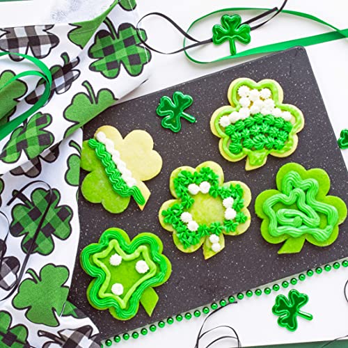 Kanehosi Clover Cookie Cutters 5 Size, St. Patrick's Day Shamrock Shape Biscuit Cutter For Party Carnival, 304 Stainless Steel Cookie Cutter Set For Kitchen Baking #TOP1