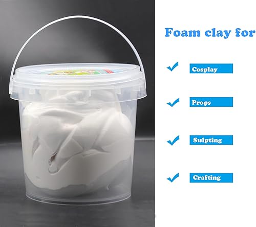 Miniatura 4 de White Air Dry - Arcilla de modelado ultra ligera de 10.5 onzas, arcilla mágica para moldear sin grietas, colores primarios para adultos, kit de