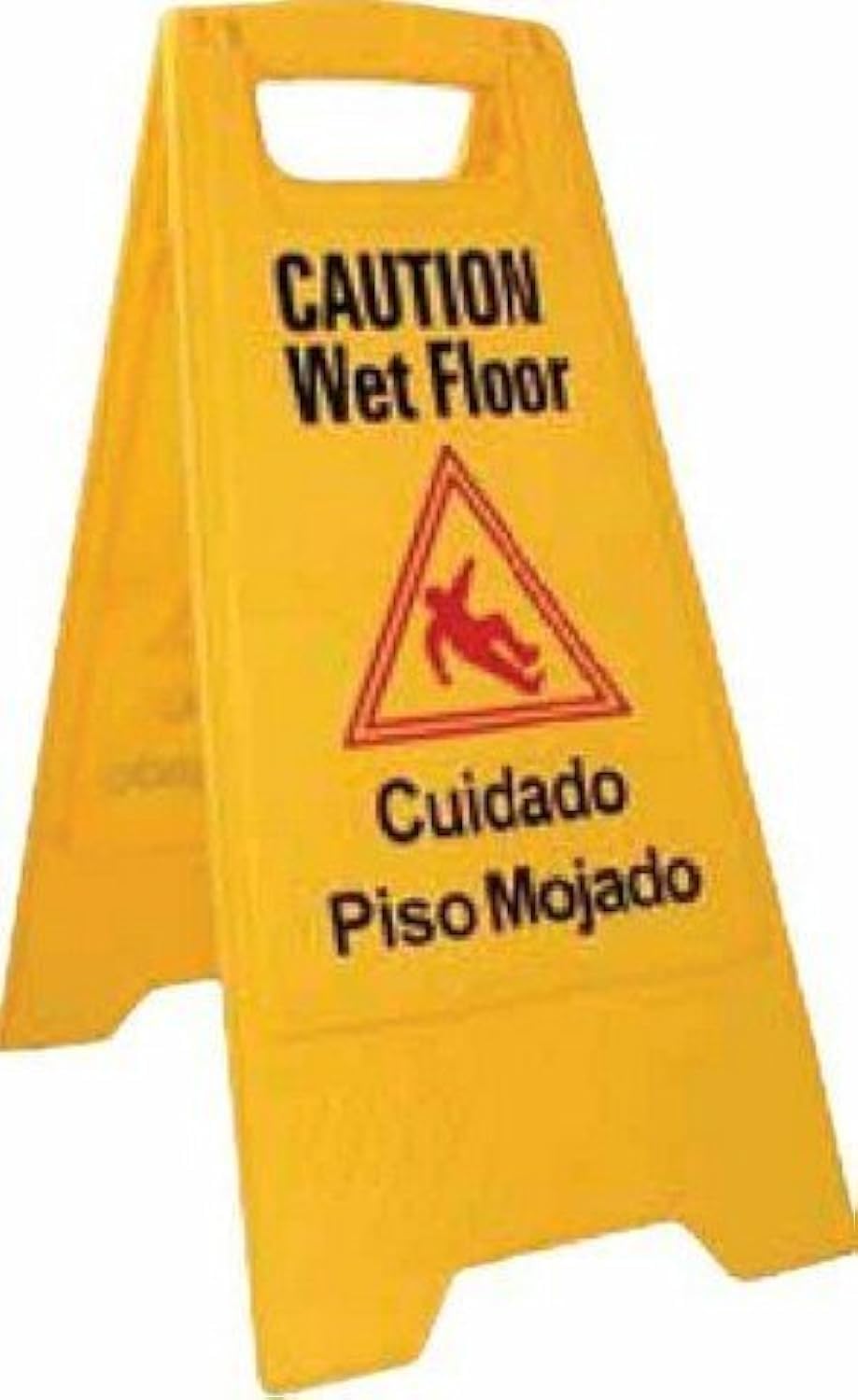 Caution Sign by Winco – Medium, Plastic, Yellow, Model WCS-25