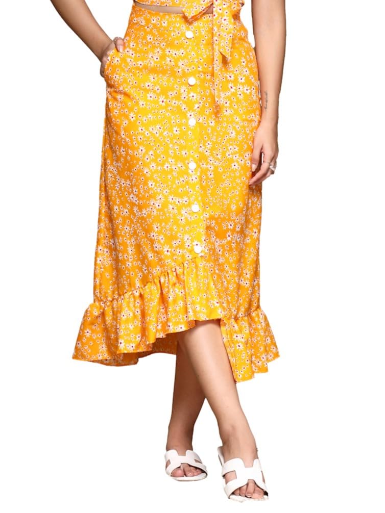 oomph! Long Skirts for Women, Assymetric Hem-picture-37