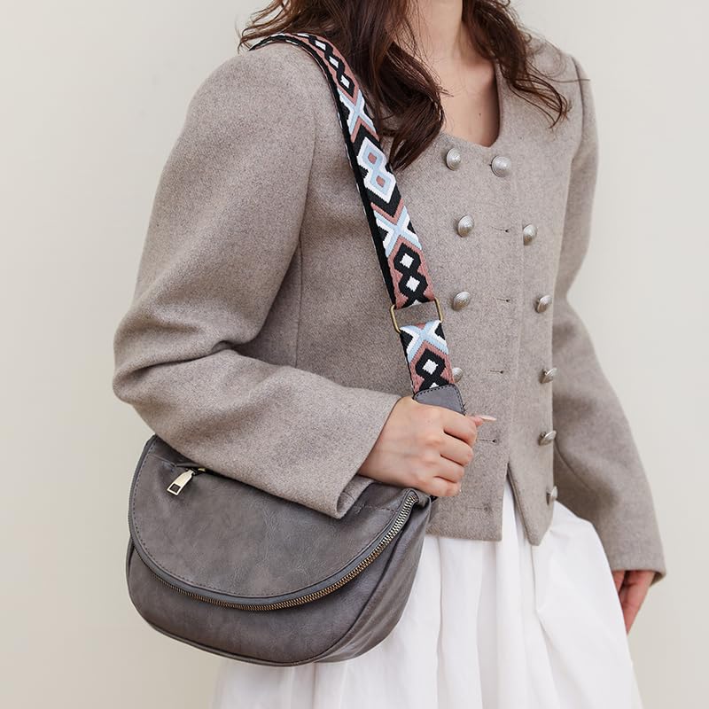 Image of Crossbody Bags For Women Trendy, Vegan Leather Hobo Handbag Shoulder Purse For Ladies with Adjustable Strap