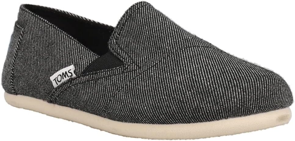 TOMS Women's Redondo Loafer Flat 5 Black Twill Chambray