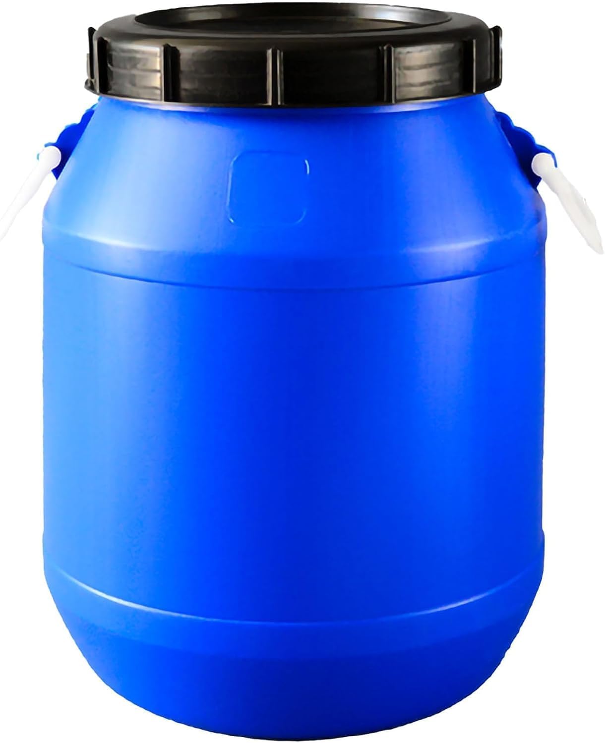 Heavy-duty Plastic Storage Barrel With Lid - Hdpe Fermentation Container For Grains & Liquids - Versatile Sealed Drum With Handles For Home & Industrial Use