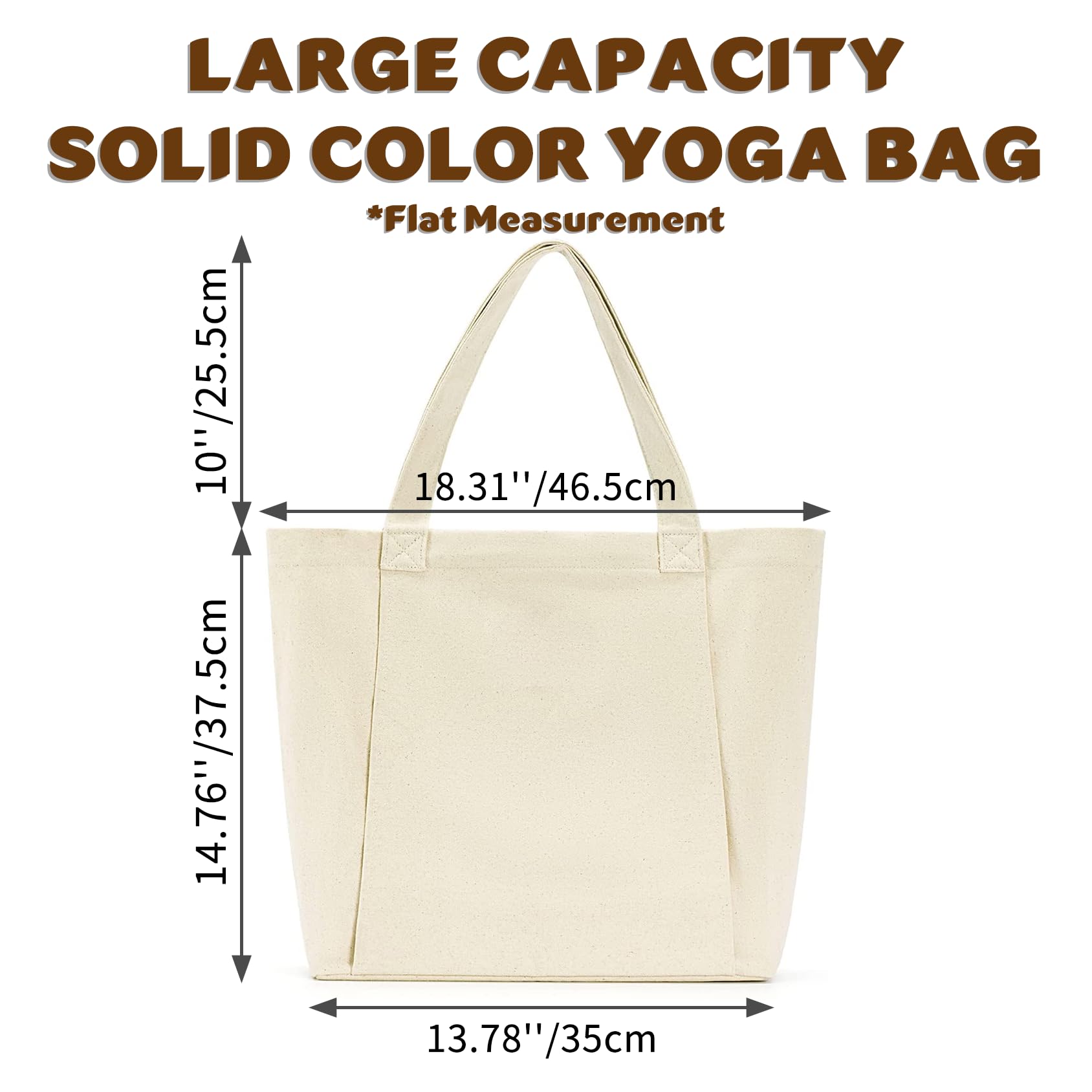 Yogatasche mit Yogamatten-Tragetasche, Pilates-Tragetasche und Yoga-Block für Damen, Segeltuch-Umhängetasche mit Tasche für Fitnessstudio, Büro, Reisen, Strand, Workout, Sport, passend für alle