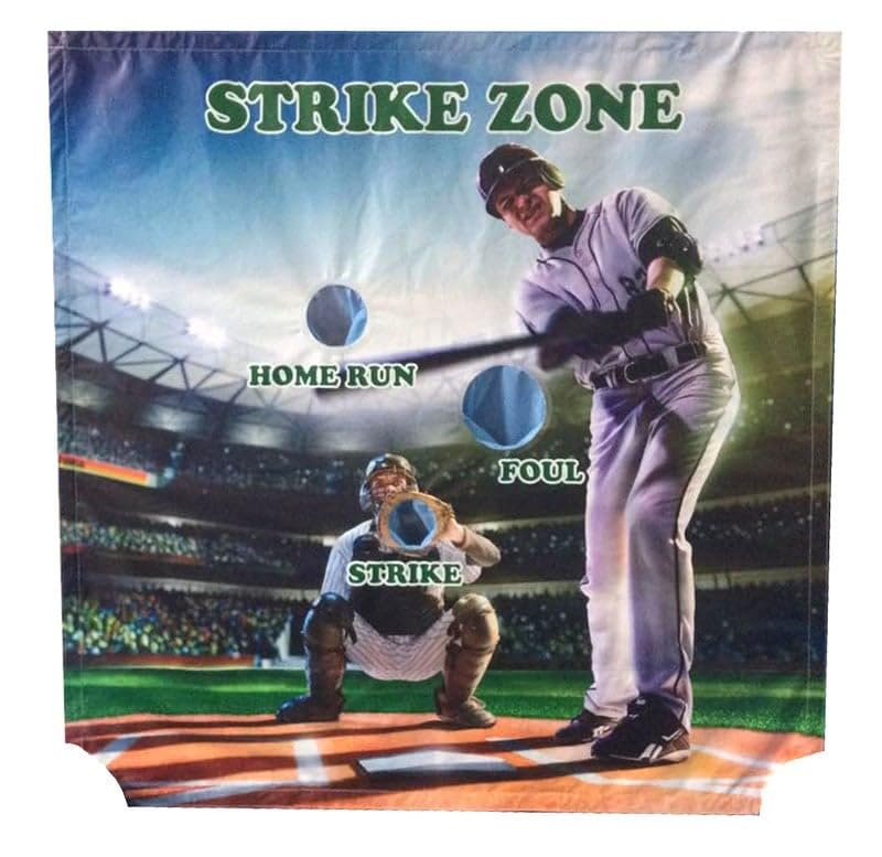 TentandTable Replacement Air Frame Game Panel | Baseball | Ball and Bean Bag Toss Panel with Net | Use with Air Frame Game | for Backyards, Carnivals, Schools, Birthday Parties