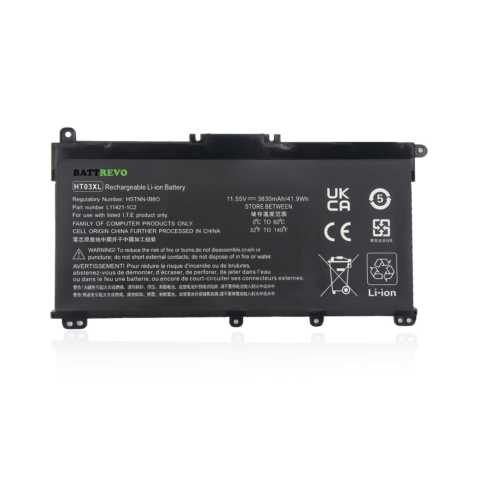 HT03XL HTO3XL L11119-855 Batteria per HP Pavilion 250 G7 255 G7 14-CE 14-CF 14-CK 14-cm 14Q-CY 14S-CF 15-CS 15-CW 15-DA 15-CR 15-CU 17-by 255 G7 340 G5 348 G5 L11421-542 L11421-2C2