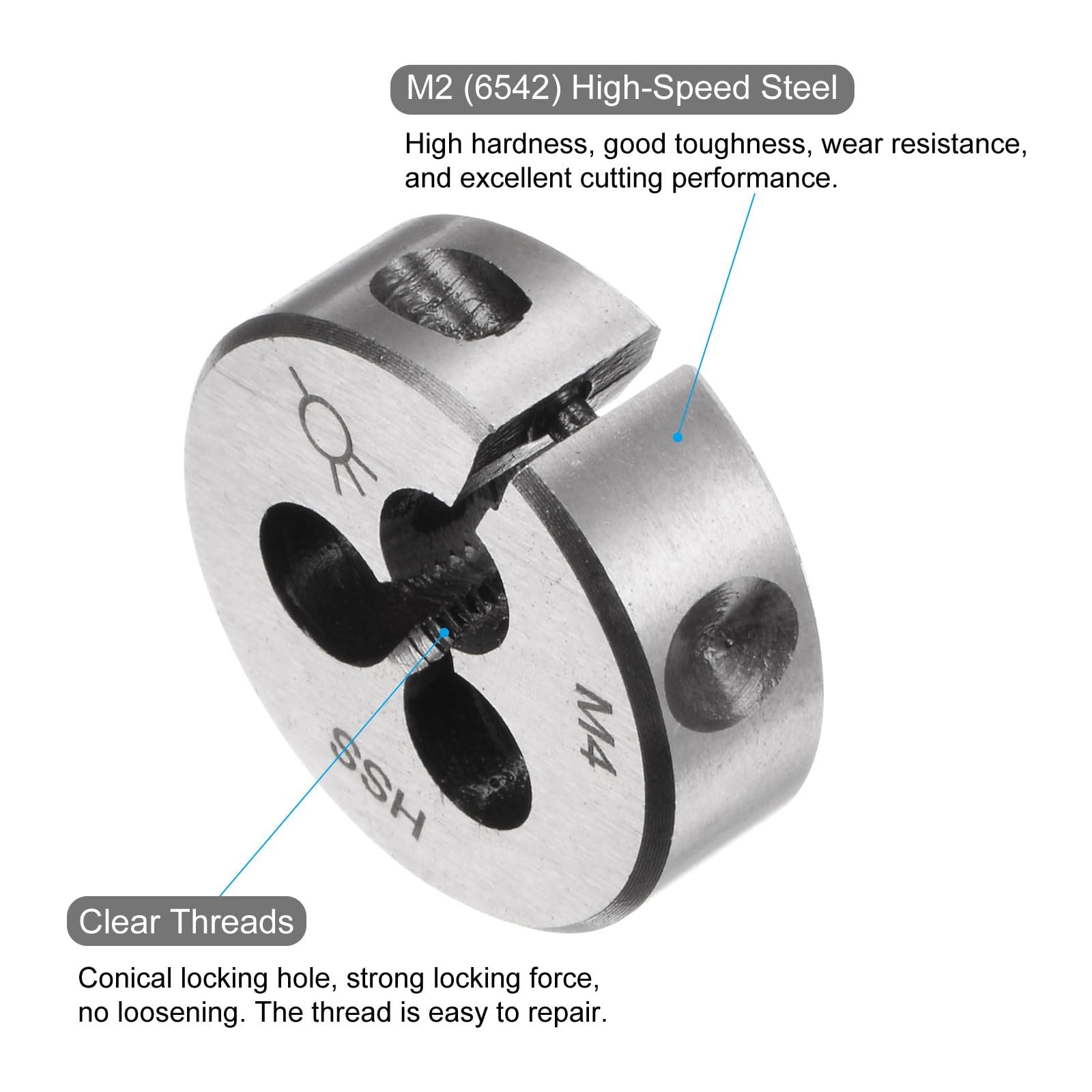 TA-VIGOR 2pcs M4 x 0.7 Metric Adjustable Threading Die - Image 3