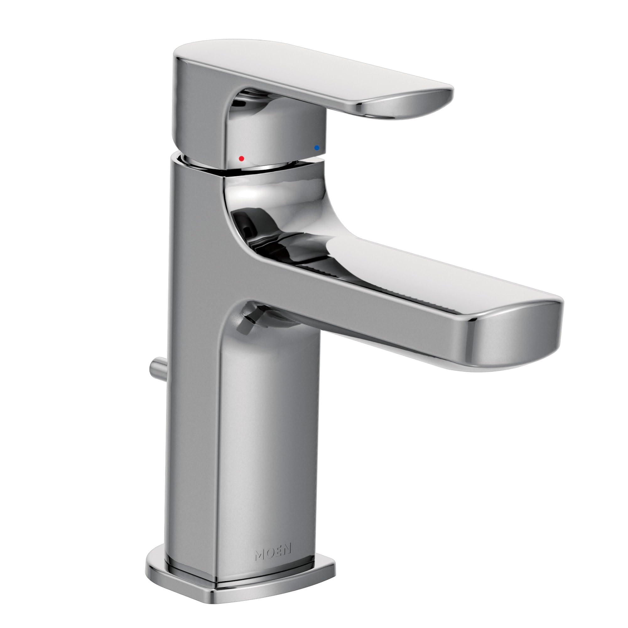 Rizon Chrome One-Handle Modern Bathroom Faucet with Drain Assembly, 6900