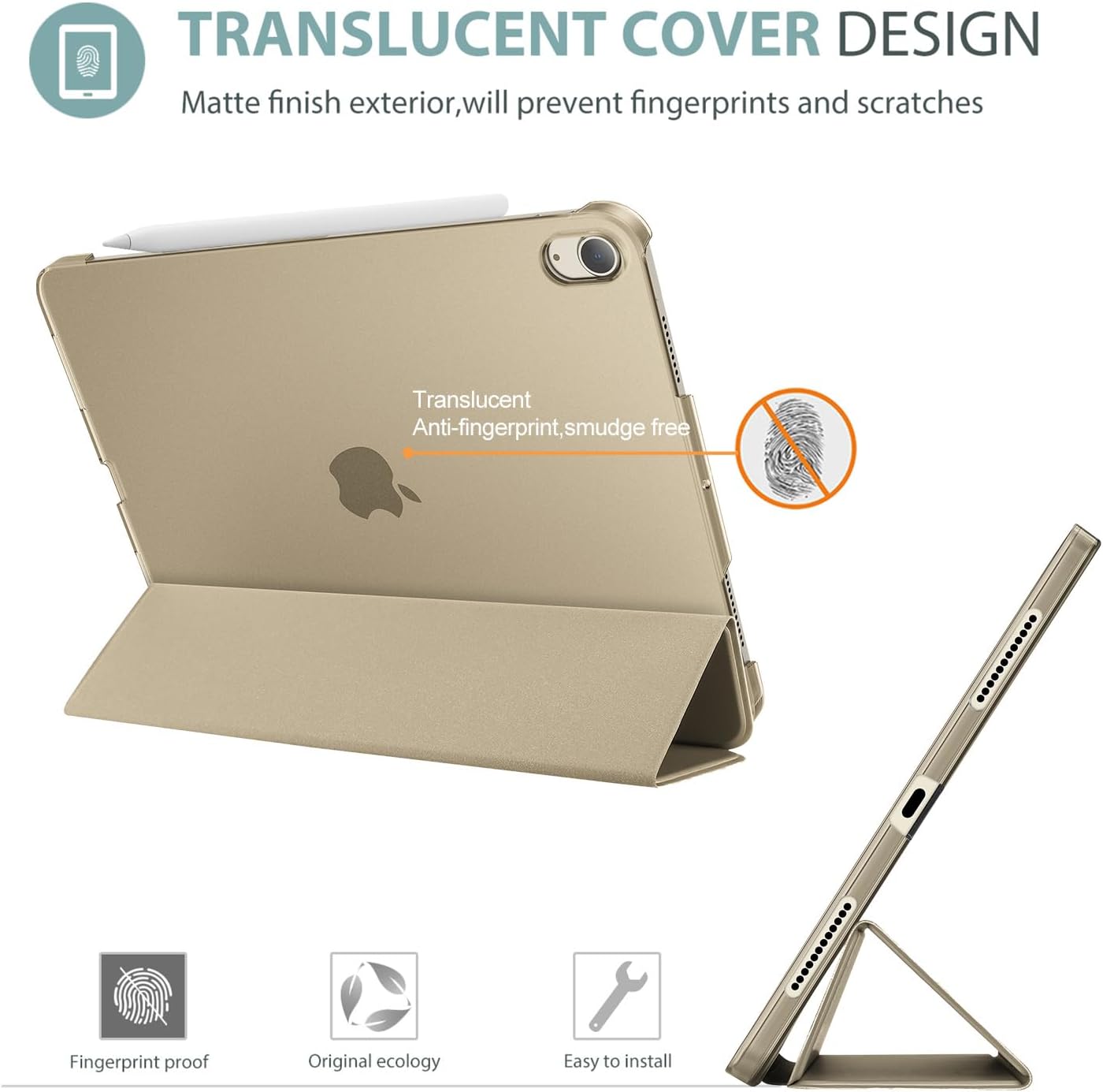 ProCase Starlight Smart Case for iPad Air 11 inch M2 2024 Air 6th Bundle with 2 Pack Screen Protector