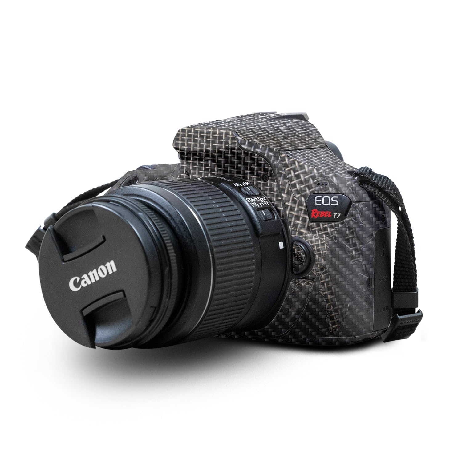 Carbon Fiber Skin Compatible with Canon EOS Rebel T7 Camera - Ripped - Premium 3M Vinyl Protective Wrap Decal Cover - Easy to Apply | Crafted in The USA by MightySkins