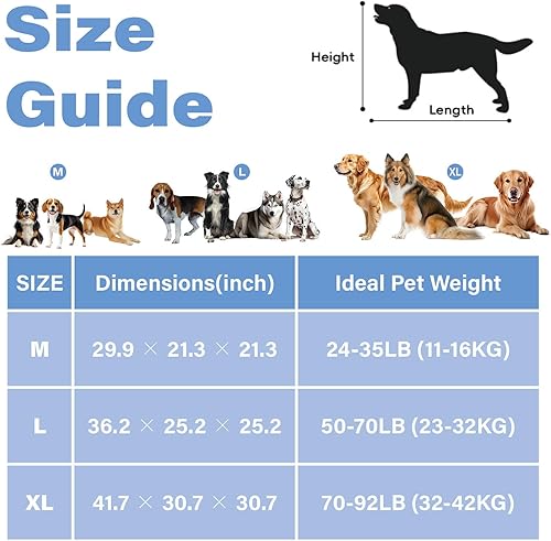 Miniatura 5 de Jaula plegable suave para perros, portátil y plegable con bolsa de transporte, ventanas de malla transpirable duradera de 4 puertas para interiores