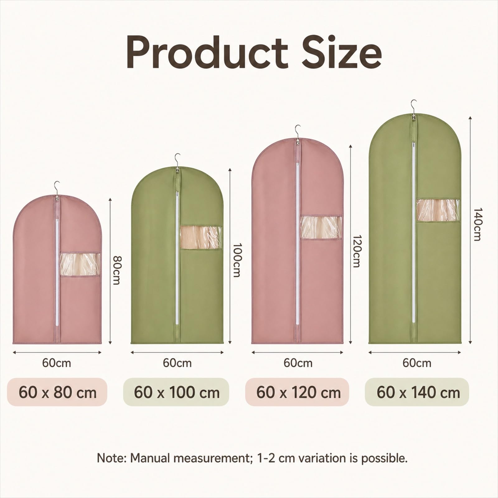 Fundas de Ropa,Fundas para Trajes,Bolsa de Traje,Fundas para Colgar Ropa,Transpirable,Impermeable,para Almacenamiento de Trajes Vestidos Abrigos Americanas Camisas Vestidos de Noche
