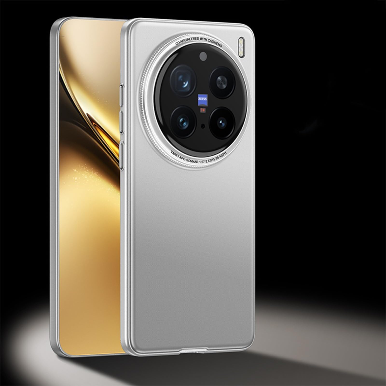 TIANYUE Compatible with vivo X200 Pro, Liquid Silicone Slim Shockproof Cover Case for vivo X200 Pro-Silver Case