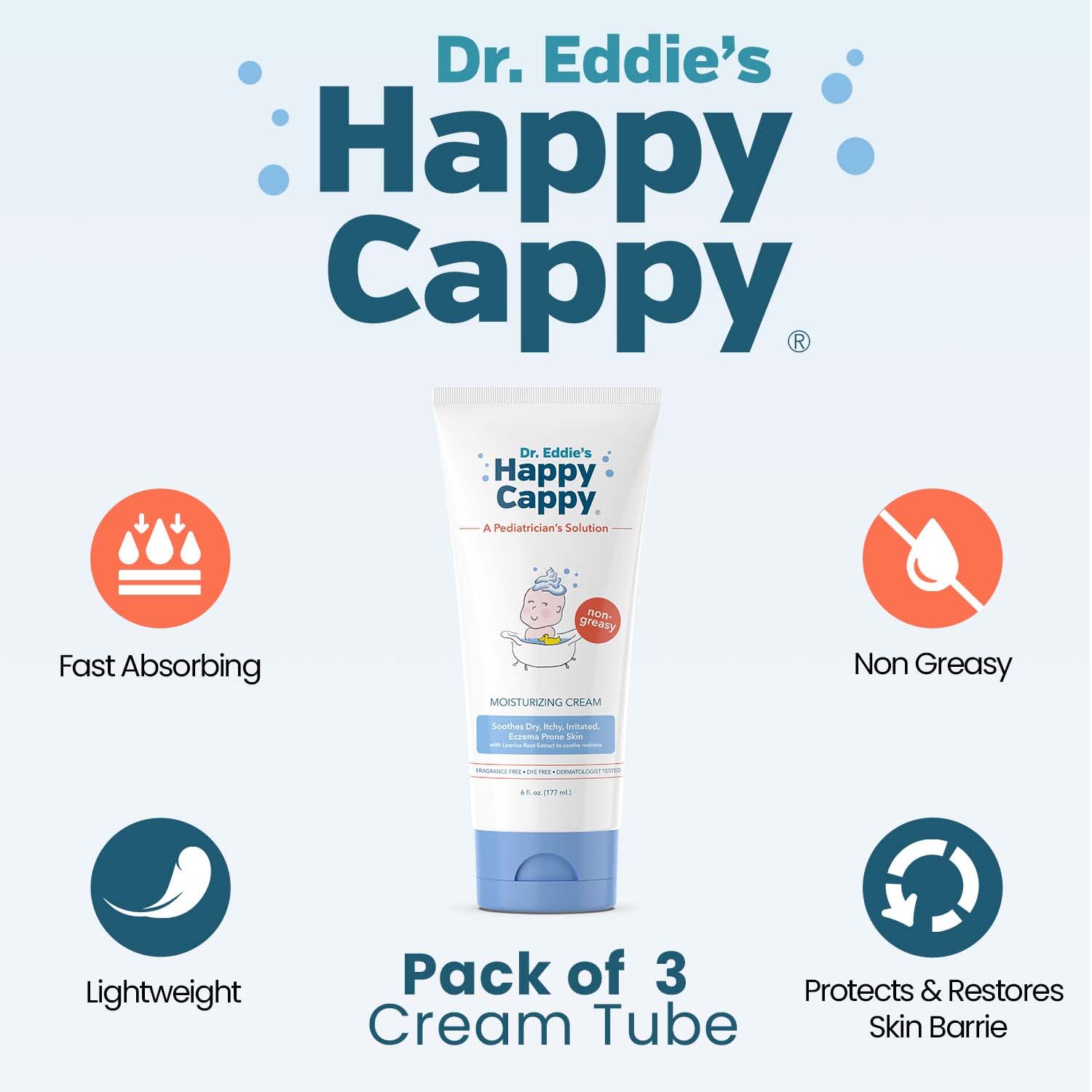 Amazon.com: Happy Cappy Moisturizing Cream - Baby Eczema Cream