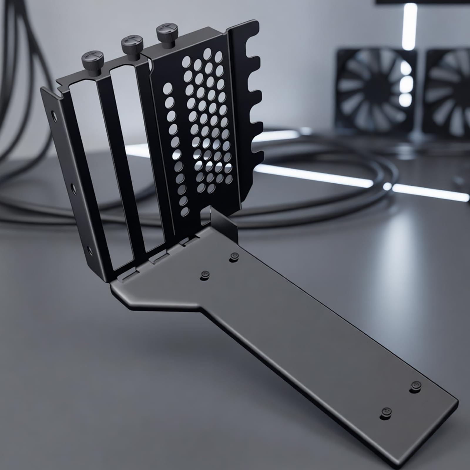 Custodia Verticale per GPU Custodia per Scheda Grafica Staffa per sterzo Staffa Supporto per GPU Supporto per Immagini in Frigorifero per Video in Alluminio