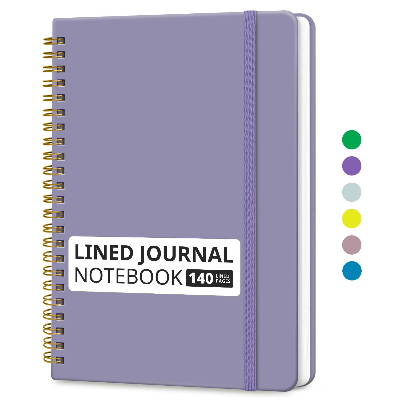 Taja Lined Spiral Notebook for Work, 5.7"x7.9" Spiral Journal College Ruled