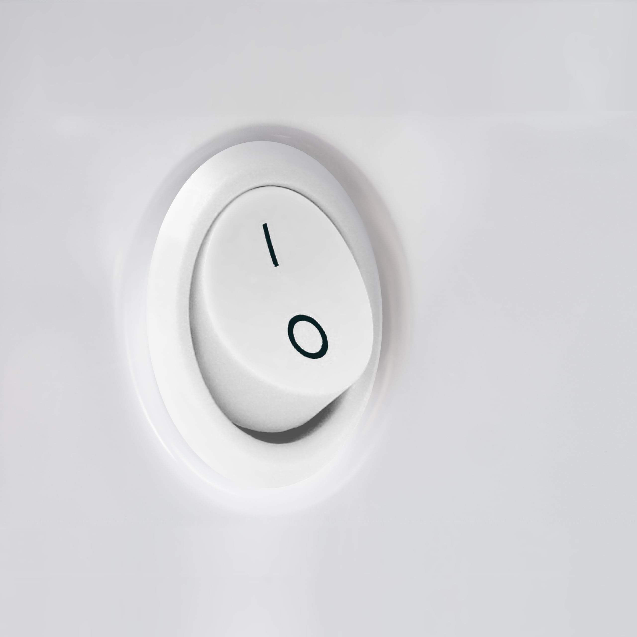 Interruttore A Bilanciere Rotondo - Bianco, 2.6x1.4x1.5 Cm, PA 6.6 - Foto 10