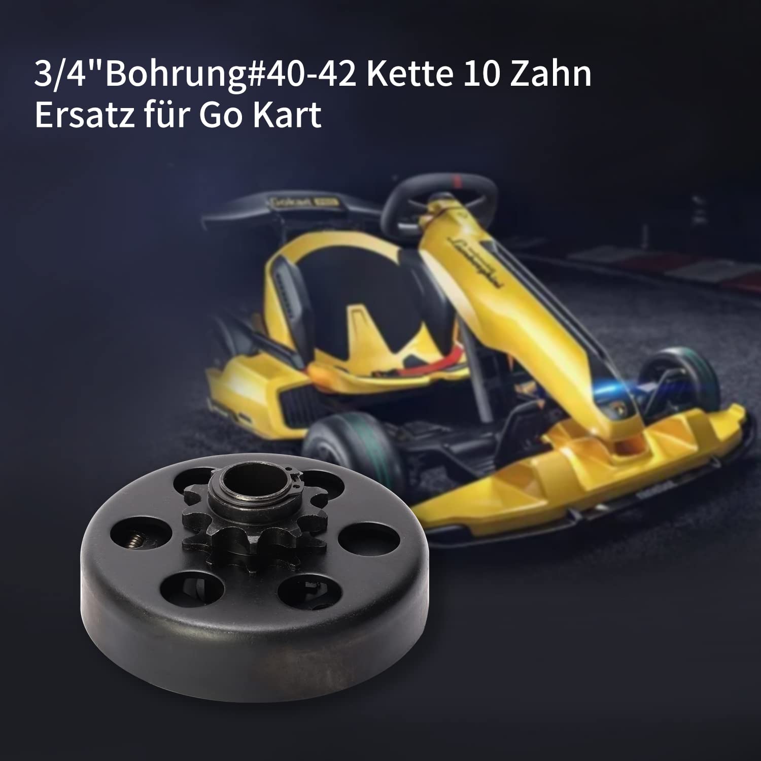 aleawol Fliehkraftkupplung 19mm 3/4 Zoll Bohrung, 10 Zähne 40/41/420 Kette Kart Kupplung Zentrifugalkupplung für Go Kart 168 152 Motor Mini Bike
