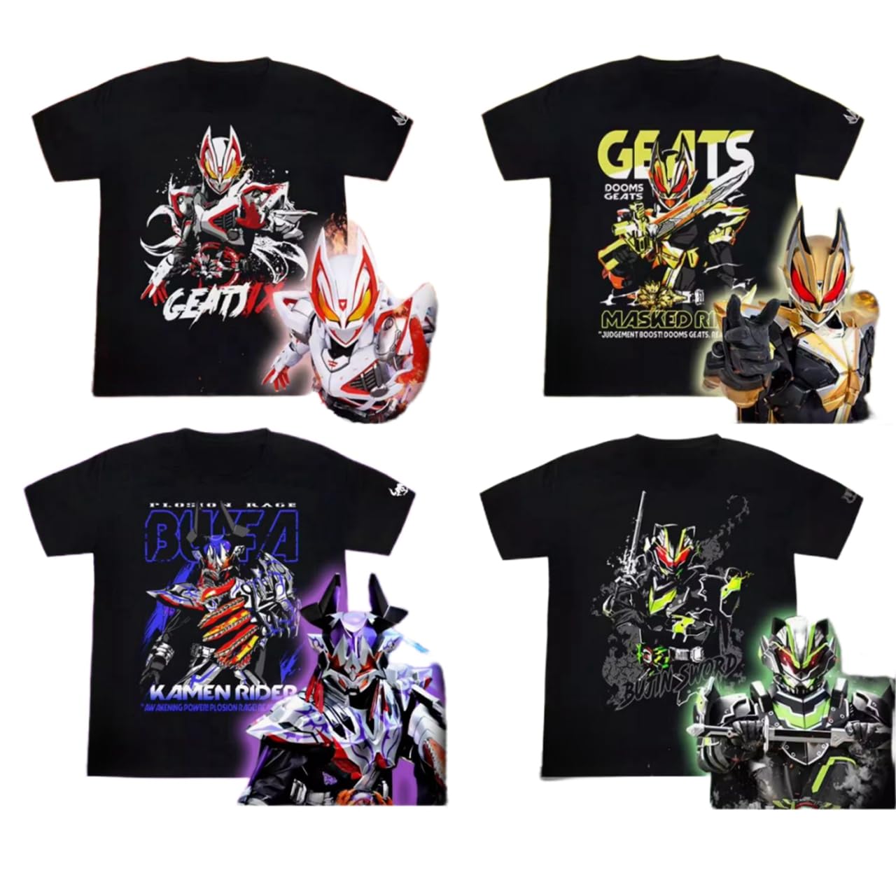 [1点限定] 仮面ライダーギーツ 仮面ライダーバッファ 終盤着用衣装シャツ Amazon.co.jp: [ミマオブです] 仮面ライダー Tシャツ 半袖 仮面