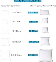 Vista 6 de Insertos de almohada de 30.48x50.8 cm (12x20 pulgadas) Conjunto de almohadas de plumas suaves para interiores, juego de 1, almohadas decorativas