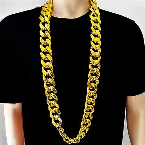 Miniatura 2 de Collar de cadena grande y gruesa para estilo Hip Hop de plástico, 26323640 pulgadas
