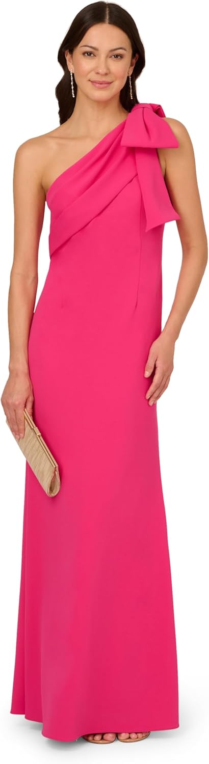 Adrianna Papell Womens Stretch Crepe Long Dress - Image 4
