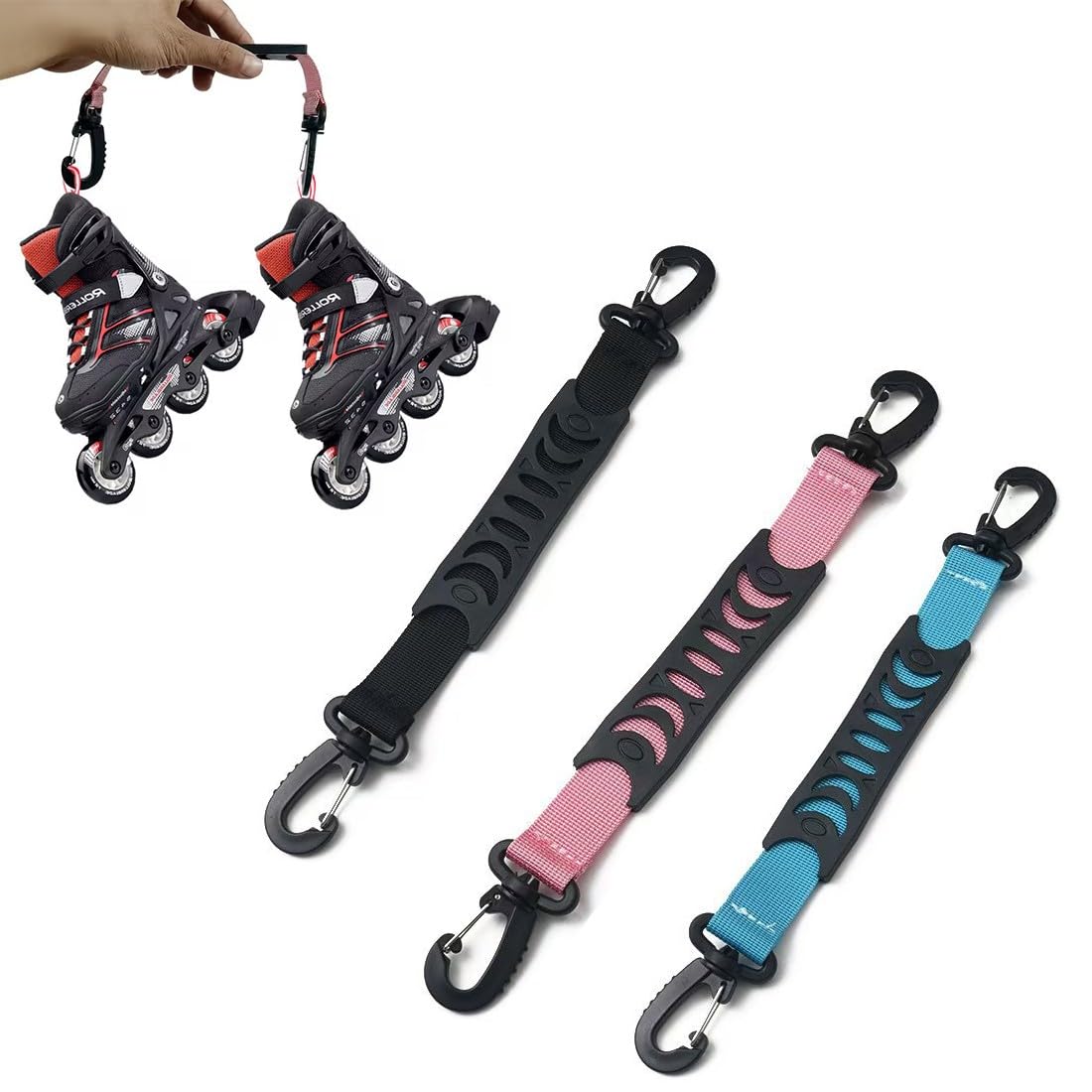 Patines Correa Transporte Portátil 3 Pcs Esquí Carrier Pole Asa