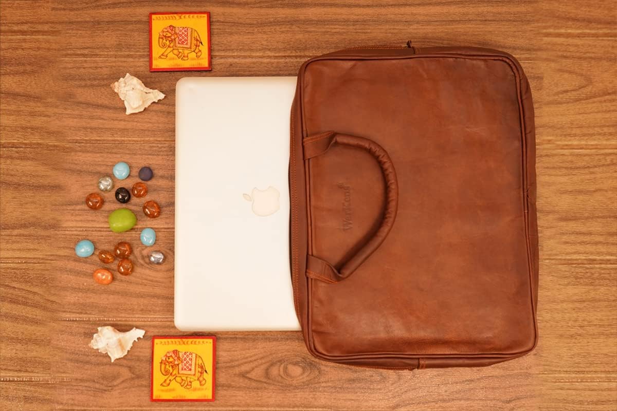 Funda de piel para portátil de 15,6 pulgadas hecha a mano con 100% piel original, una elegante funda para MacBook Pro de 15 pulgadas, 15,6 pulgadas