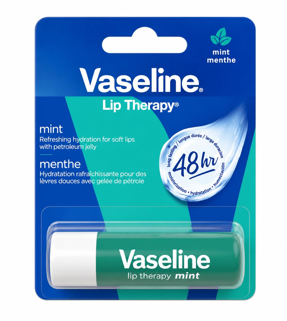 Vaseline Lip Therapy Mint Lip Balm Stick, 0.35 oz, 48HR Moisturizing Lip Care-picture-24