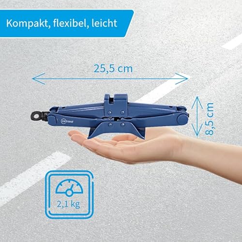 Cartrend Scherenwagenheber, Tragkraft bis 1000 kg, Wagenheber für Werkstatt und Hobby, gefertigt aus Qualitätsstahl
