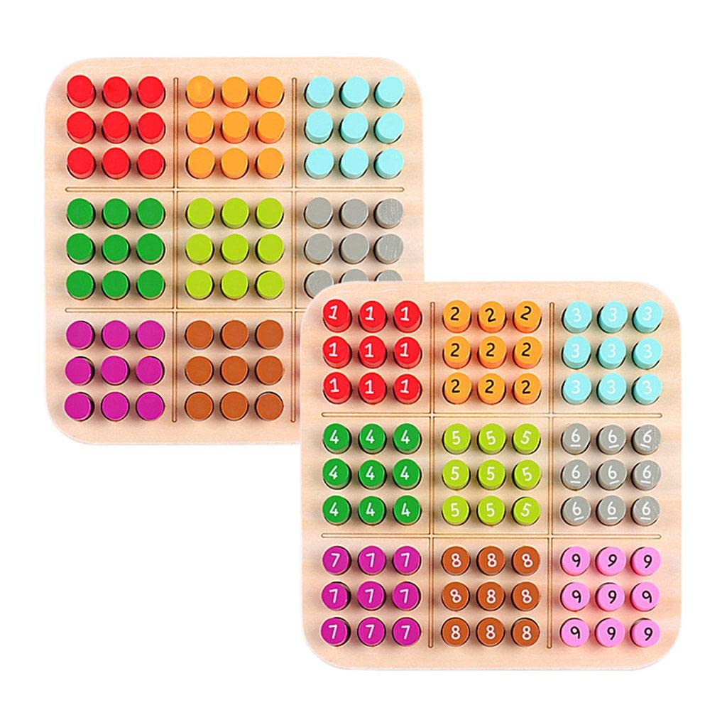 Sudoku de Madera Rompecabezas Juego de Mesa Pensamiento Tradicional Educativo para Adultos