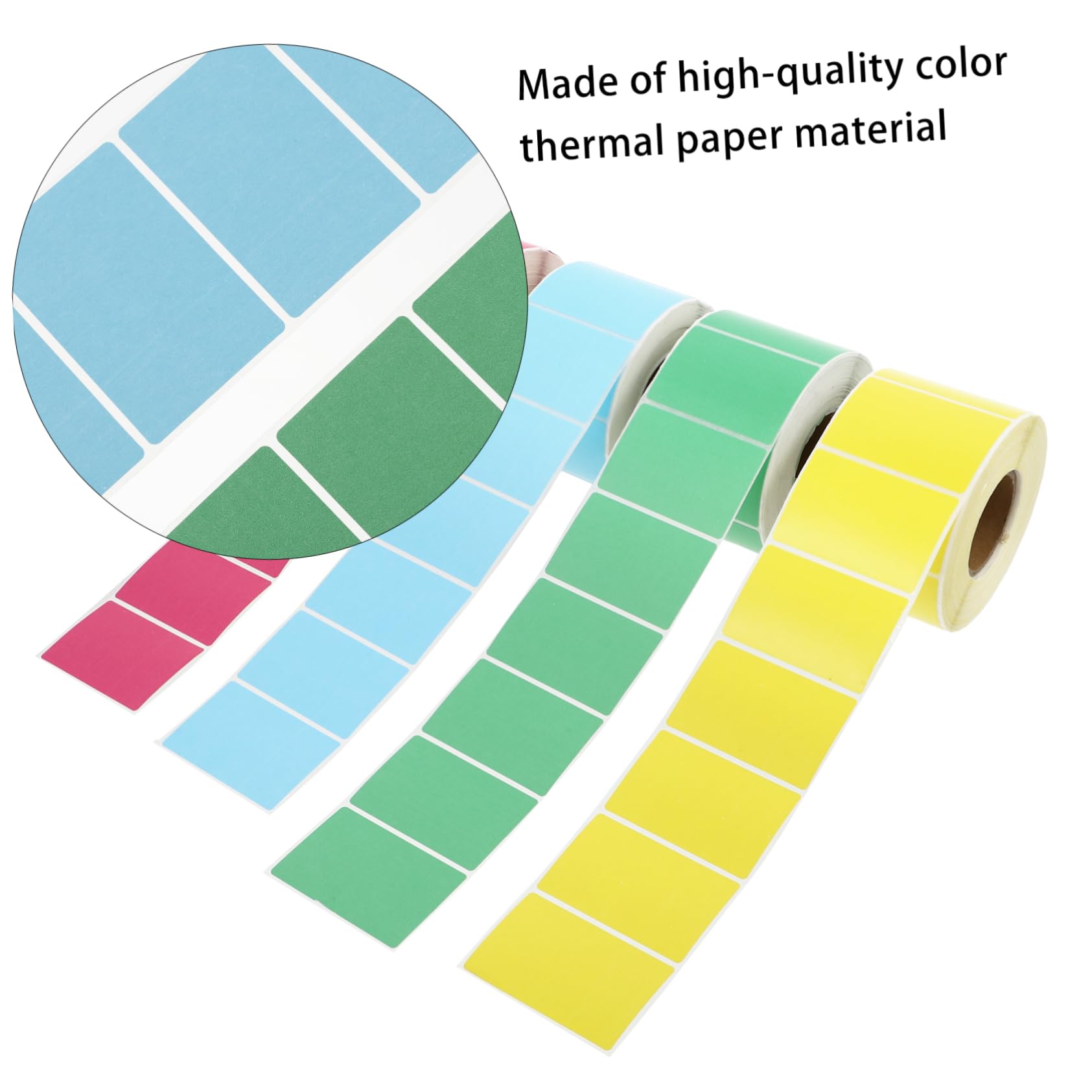 4 Rouleaux Étiquettes Thermiques Autocollantes, Papier Waterproof